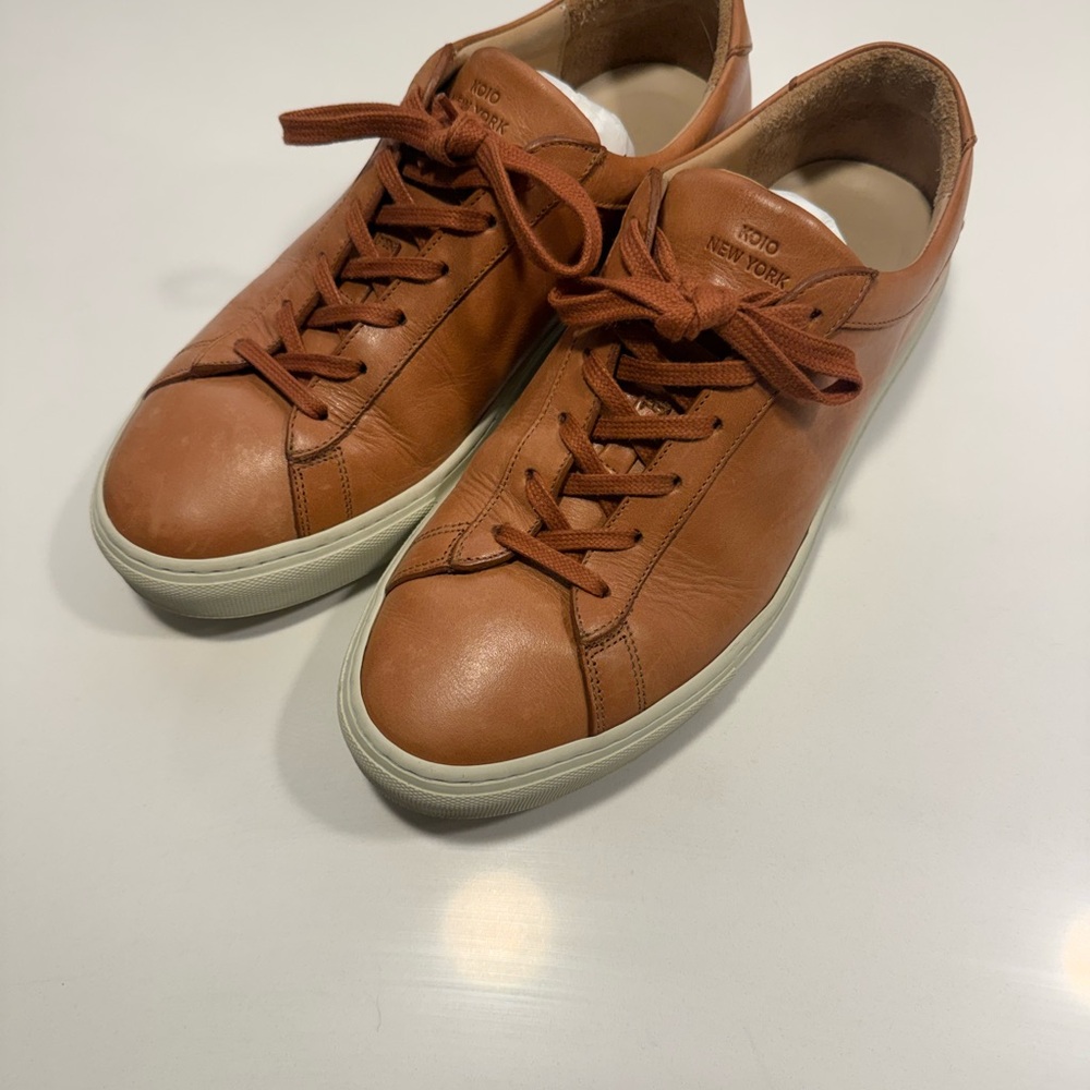 KOIO Tan Leather Sneakers